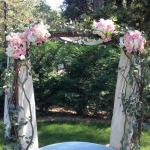 Grass Valley wedding arch.